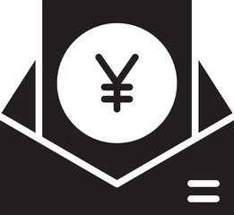 Fototapeta premium Yen Money Salary Icon