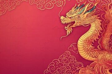 Obraz premium Chinese new year background vector. Oriental festive art design for place text and product images. Design for sale banner, cover and invitation. 