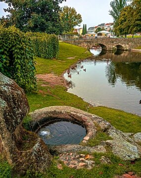 Paraje junto al r&iacute;o Cabe en Monforte de Lemos, Galicia