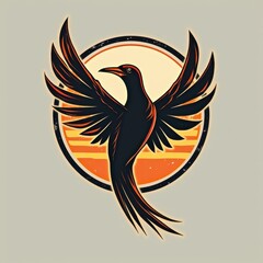 Obraz premium Abstract Flying Bird Logo Design Template