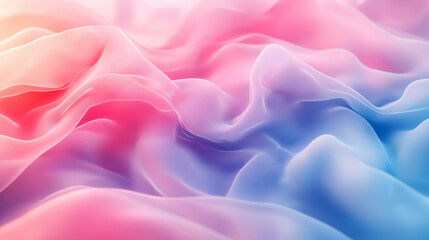 Fototapeta premium Soft, flowing fabric in shades of pink, purple, and blue