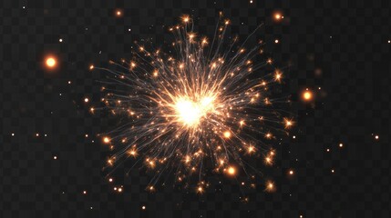 festive fireworks on an isolated transparent background. Fireworks png, salute, explosion png