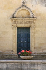 Renaissance front door in Apulia, Italy