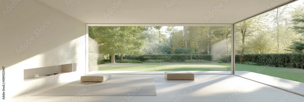 Poster this spacious living room features large windows that fill the area with natural light while offerin