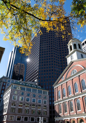 Boston, Massachusetts City Architecture in Autumn