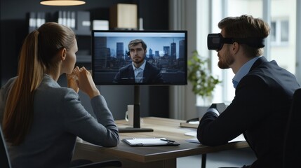 Two new hires getting trained by a company executive