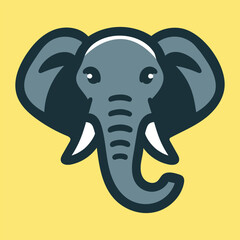 An elephant head vector illustration 