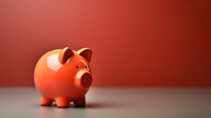 Stylish piggy bank on a vibrant background, ideal for advertising safe investments, financial planning, or savings tools.