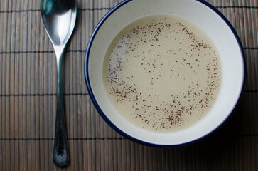Poppy seed vegan milk - traditional Lithuanian drink in a traditional 12 dish Christmas Eve dinner
