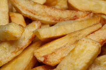 Golden french fries, freshly fried, a perfect snack anytime