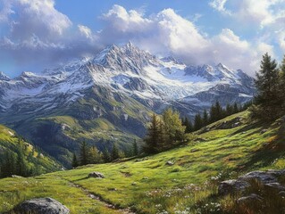 Fototapeta premium Beautiful mountain scenery