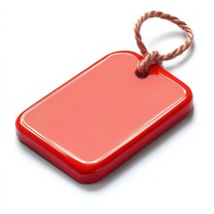 Fototapeta premium hanging red leabel tag