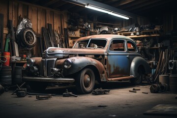Obraz premium Timeless Vintage Car Restoration