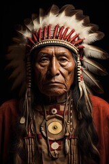 Obraz premium Indigenous Leaders in Tribal Assembly