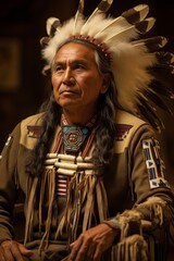 Obraz premium Tribal Council Gatherings at Dawn