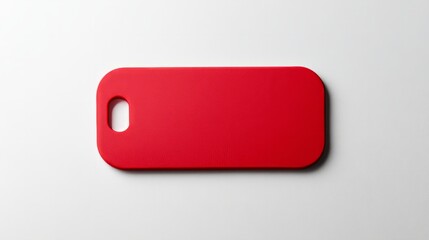 Fototapeta premium red blank label tag on white