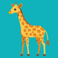 Fototapeta premium vector illustration of a cartoon giraffe