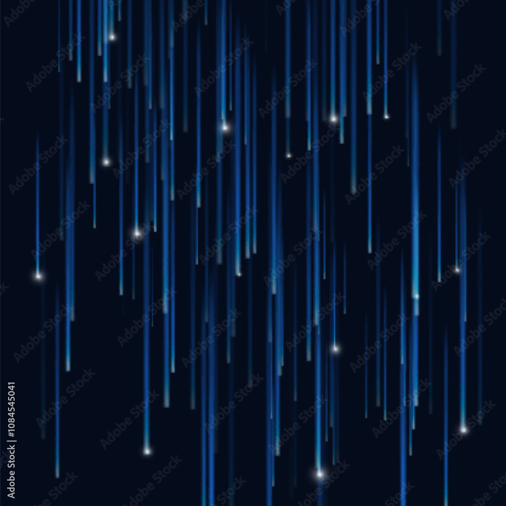 Poster abstract luxury background with vertical glow of blue glare of shimmering lines. realistic backgroun