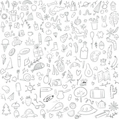 Big doodle coloring page. relaxing medative printable page for kids and adults. 