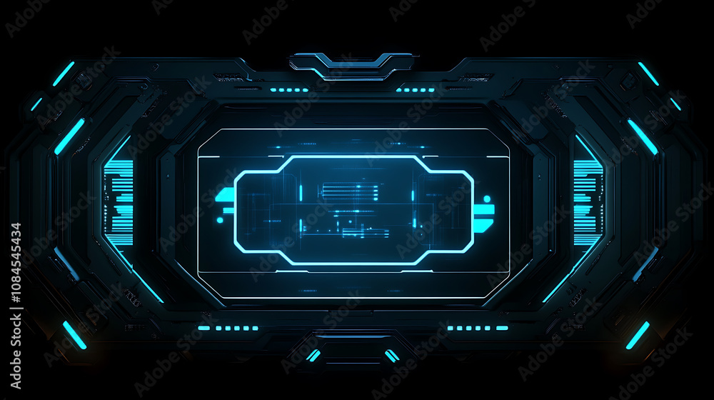 Aufkleber A digital padlock symbolizing security, surrounded by glowing blue binary code on an abstract dark background
