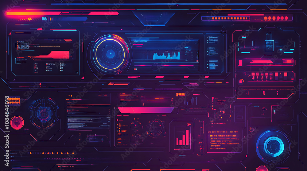 Poster An abstract representation of digital transformation in the corporate world, showcasing the integration of advanced technology to revolutionize business processes and drive change
