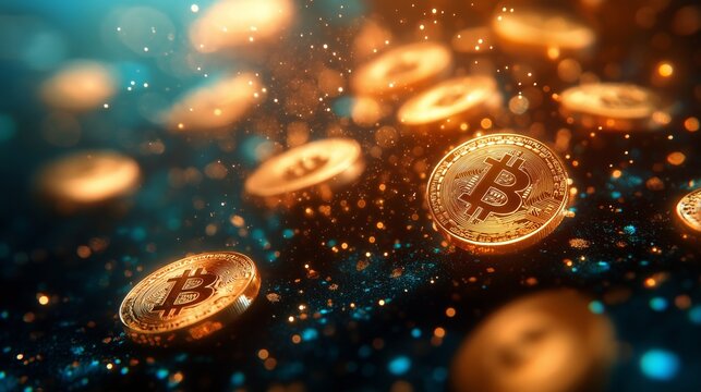 Bitcoin background crypto currency banner bitcoin wallpaper poster image