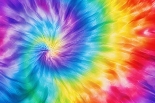 Rainbow spiral tie dye, Rainbow tie dye background, tie dye texture, tie dye background, colorful tie dye background, AI Generative