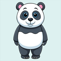 Cute Panda cartoon vector illustration 
