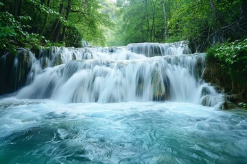 Obraz premium Waterfall's Silken Flow