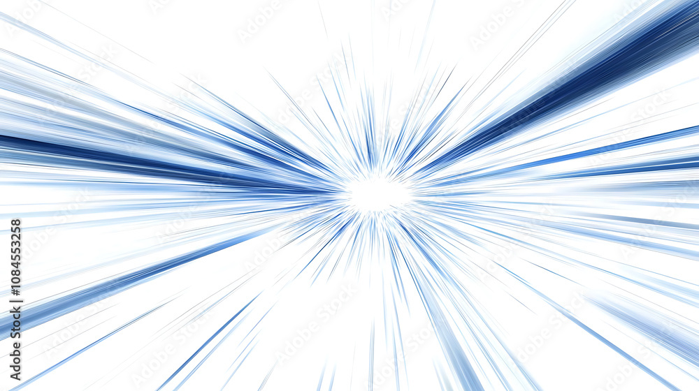 Aufkleber abstract blue lines speed across a white background presentation design, featuring a simple flat ill