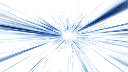 Abstract blue lines speed across a white background presentation design, featuring a simple flat illustration in a minimalist style, with a large copy space