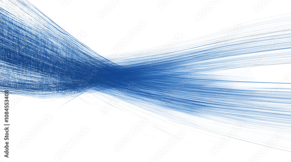Aufkleber abstract blue lines speed pattern on a white background, technology lines for a web banner design te