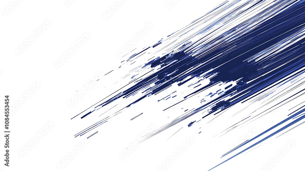 Poster abstract blue lines speed pattern on a white background, technology lines for a web banner design te