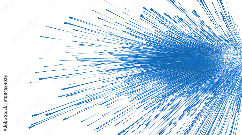 Leinwandbilder abstract blue lines speed pattern on a white background, technology lines for a web banner design te
