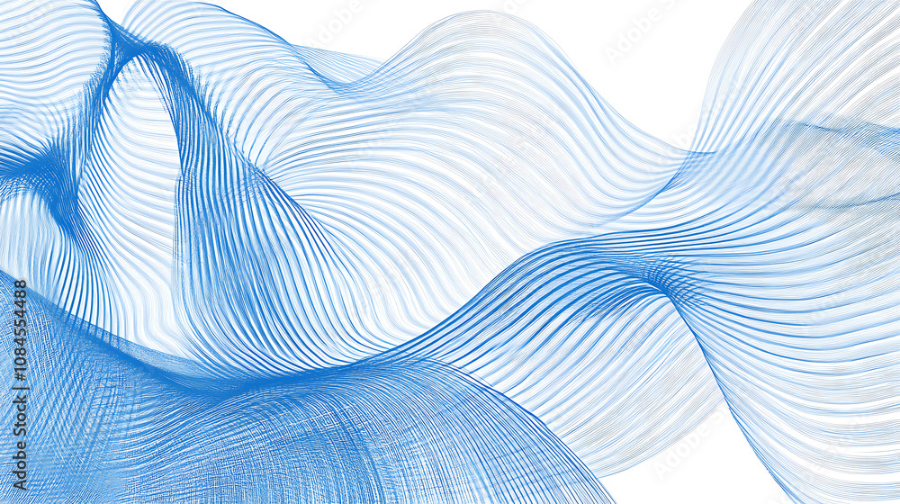 Poster abstract lines pattern, blue and white color scheme technology style for modern digital banner or po