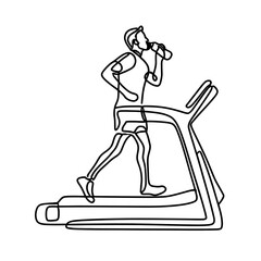 line drawing of person doing exercise