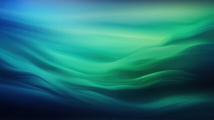 Abstract waves of blue and green create a serene and calming atmosphere.