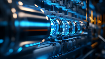 Hydrogen Pipeline in Energy Sector Transformation 3D Rendering