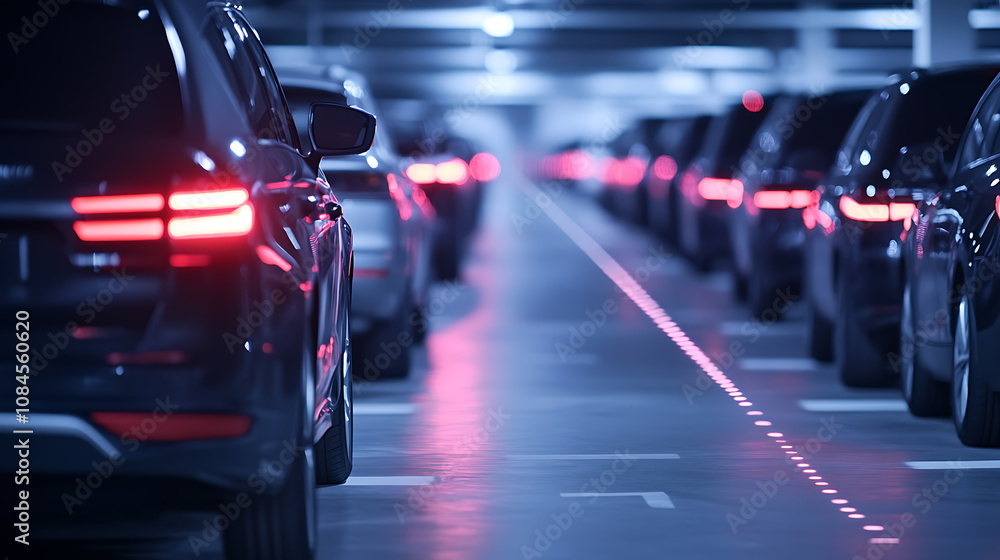 Poster Smart LPR camera parking system solutions are visualized, showing automated number plate recognition for barrier-free parking lot management