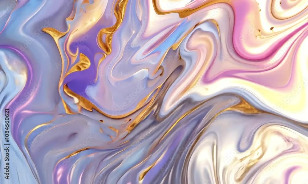 Poster fluid swirls with shimmering textures and gradients video animation, ai generated. elegant compositi