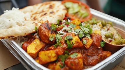 Fototapeta premium Pictures of delicious and appetizing single-dish meals
