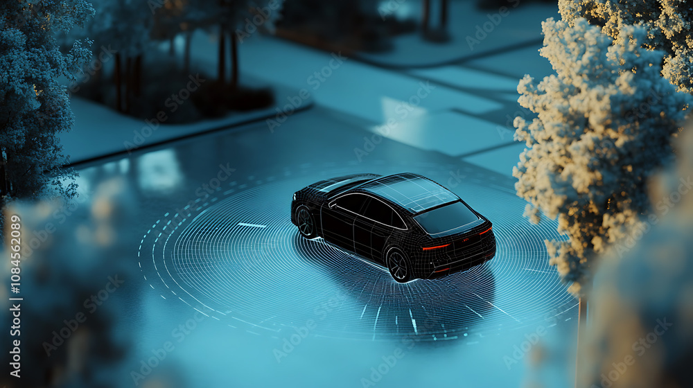 Poster the remote sensing system of a vehicle is showcased, underlining the safety and autonomous capabilit