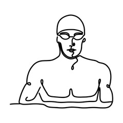 Swimmer Line Drawing