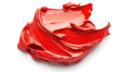 Photo of bright red on white background. Perfect for creative projects, artwork, design, attractive colors and textures.