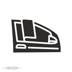 sticking film for car, car tinting icon, sun protection film for auto window, flat vector illustration
