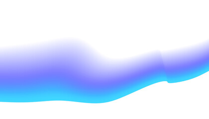 Blurred transparent gradient background. Elegant blue wavy line on Transparent png overlay background