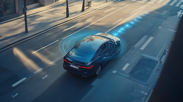 Car wireless communication network and sensor system, Autonomous, Driverless, Self driving vehicle