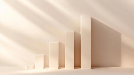 シンプルで洗練されたバーチャートが示す投資の成長