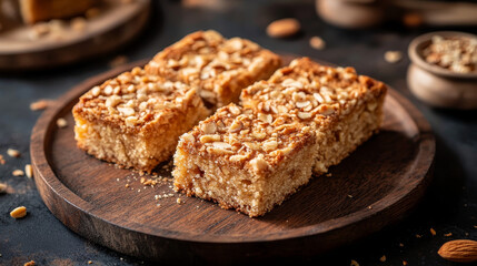 "Almond-Topped Apple Cake: A Sweet Homemade Indulgence"

