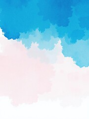 Watercolor paper background with blue and pink color splashes, artistic, artistic